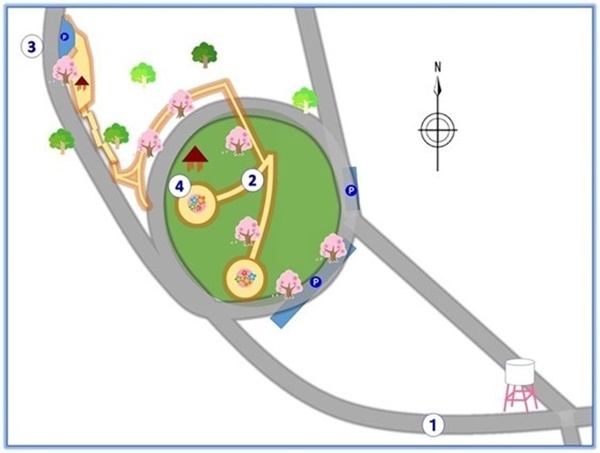 桃花橋公園(曲輪田新田657番地先)の桜スポット4箇所